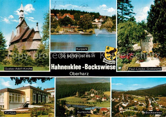 Hahnenklee-Bockswiese Harz Gustav Adolf Kirche Kurpark Teich Paul Lincke Grabsta