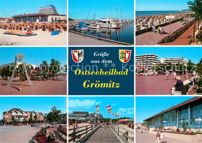 Groemitz Ostseebad Strand Restaurant Yachthafen Promenade Kurhaeuser Seebruecke