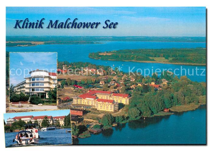 Malchow Klinik Malchower See Mecklenburgische Seenplatte Fliegeraufnahme