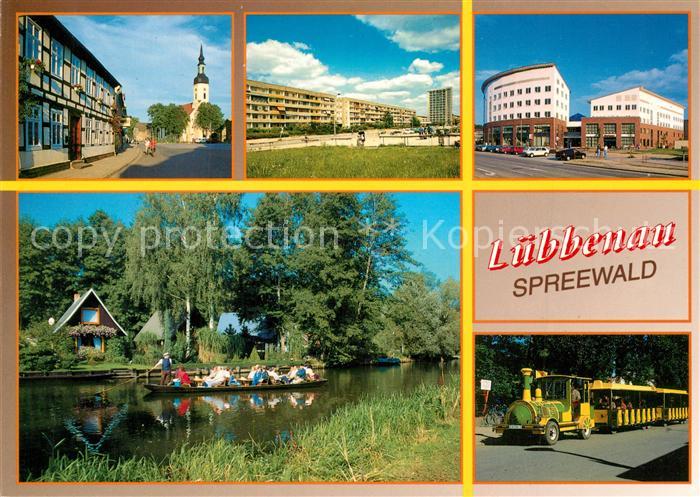 Luebbenau Spreewald Rathaus Kirche Strasse der Jugend Plattenbauten Kolosseum Ne