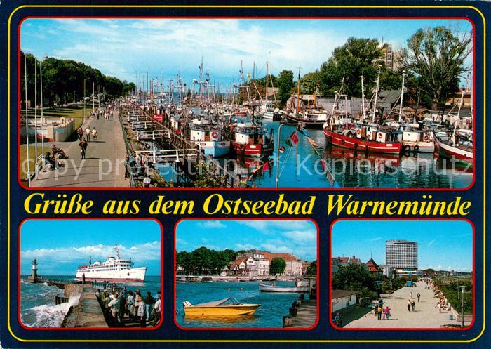 Warnemuende Ostseebad Promenade Alter Strom Fischkutter Mole Leuchtturm Hotel Ne