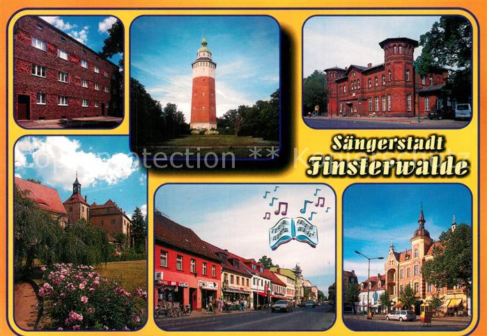 Finsterwalde Saengerstadt Maerchenhaus Wasserturm Bahnhof Schloss Berliner Stras