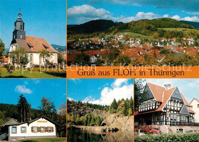 Floh-Seligenthal Kirche Panorama Waldgaststaette Masskopf Bergsee Ebertswiese Ga