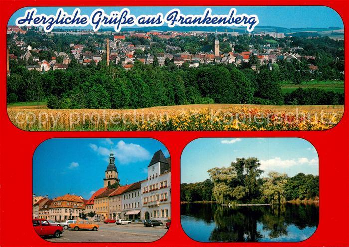 Frankenberg Sachsen Panorama Markt Schilfteich