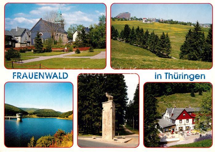 Frauenwald Thueringen Panorama Kirche Talsperre Schoenbrunn Monument Bohrstuhl G
