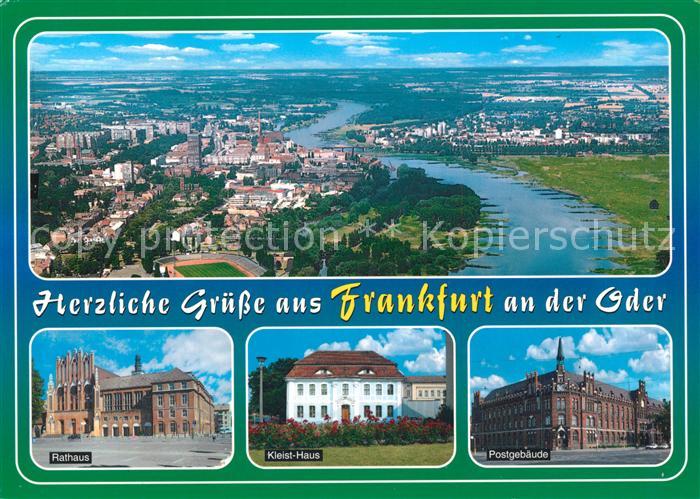 Frankfurt Oder Rathaus Kleist Haus Postgebaeude Fliegeraufnahme