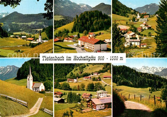 Tiefenbach Oberstdorf Teilansichten Kirche Landschaftspanorama Alpen