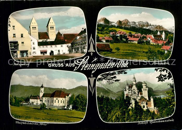 Steingaden Oberbayern Kirche Wallfahrtskirche Wies Alpenpanorama Schloss Neuschw