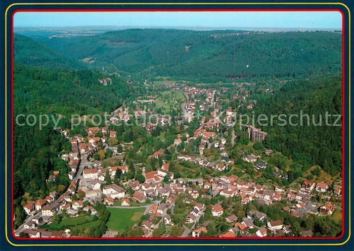 Bad Herrenalb Luftkurort im Schwarzwald Fliegeraufnahme