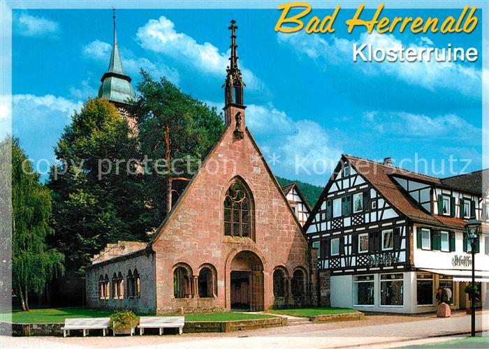 Bad Herrenalb Klosterruine Fachwerkhaus Luftkurort im Schwarzwald
