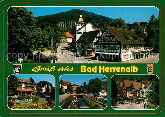 Bad Herrenalb Ortsmitte Fachwerkhaeuser Hotels Luftkurort im Schwarzwald