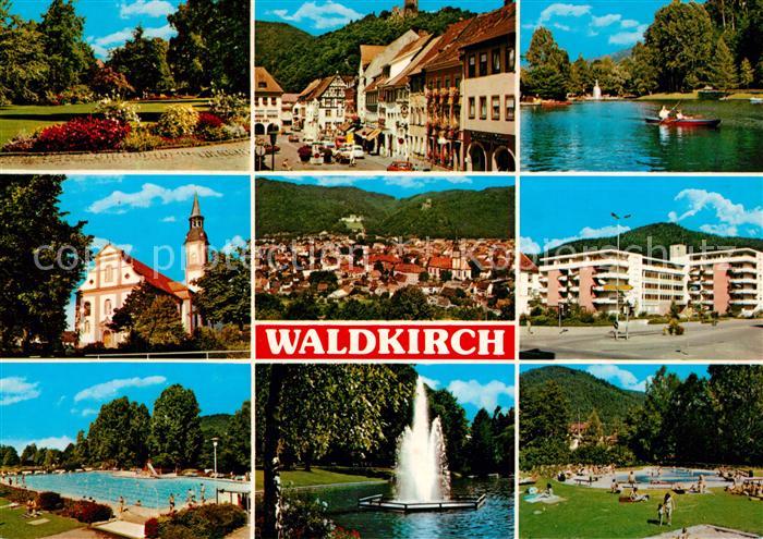 Waldkirch Breisgau Parkanlagen Innenstadt Kirche Freibad See Fontaene