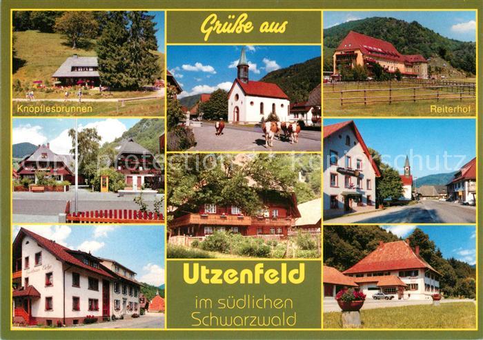 Utzenfeld Schwarzwald Knoepflesbrunnen Reiterhof Kirche Kuehe Hauptstrasse Schwa