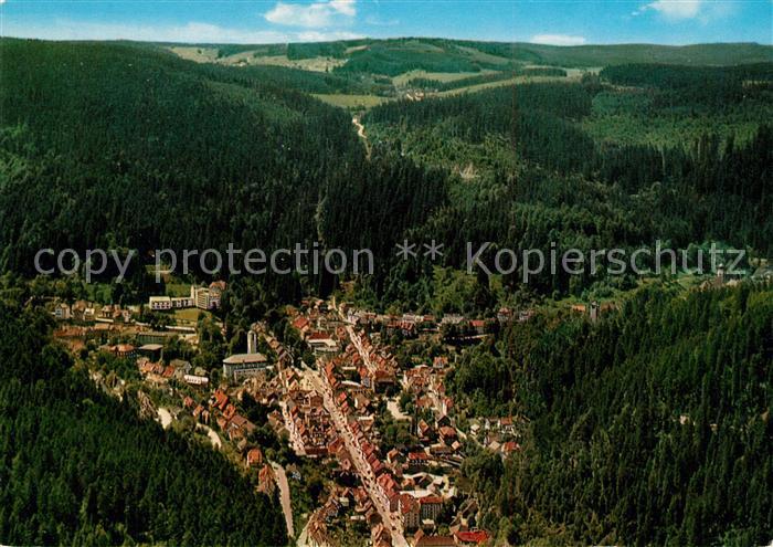 Triberg Schwarzwald Kurort im Schwarzwald Fliegeraufnahme