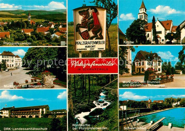 Pfalzgrafenweiler Panorama Marktplatz Brunnen DRK Landessanitaetsschule Waldpart