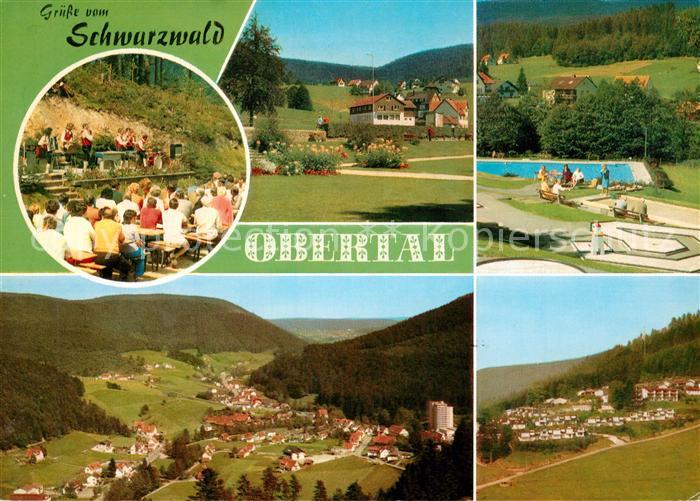 Obertal Baiersbronn Panorama Luftkurort im Schwarzwald Minigolf Fest Musikkapell