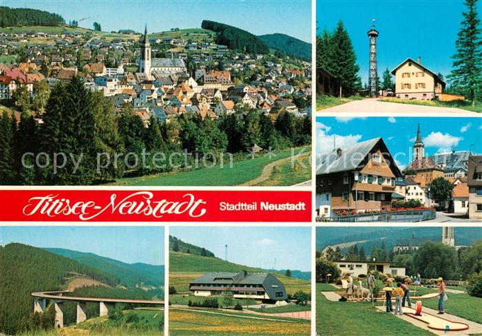 Neustadt Schwarzwald Gesamtansicht Hauptstrasse Minigolf Aussichtsturm Gutachtal