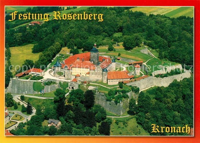 Kronach Oberfranken Festung Rosenberg Naturpark Frankenwald Fliegeraufnahme