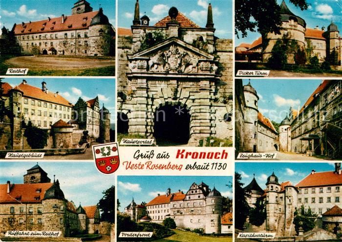 Kronach Oberfranken Veste Rosenberg Reithof Dicker Turm Zeughaus Hof Hauptportal