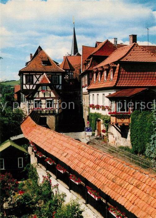 Kronach Oberfranken Wehrgang Altstadt Fachwerkhaeuser