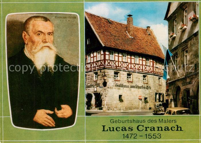 Kronach Oberfranken Geburtshaus des Malers Lucas Cranach Portrait Fachwerkhaus