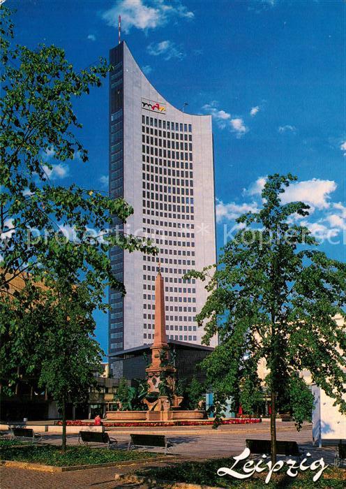 LEIPZIG Sachsen City Hochhaus Mendebrunnen