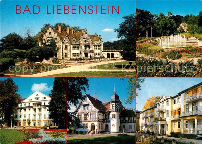 Bad Liebenstein Schloss Altenstein Rosengarten Kurhaus Postamt Haus Olga