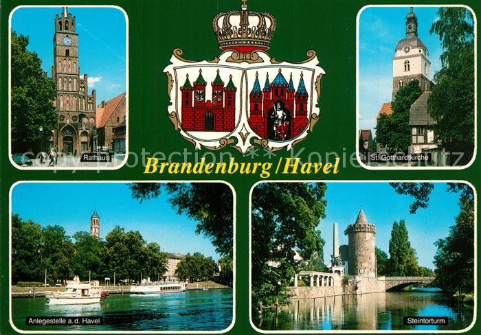 Brandenburg Havel Rathaus St Gotthardtkirche Anlegestelle Havel Steintorturm Wap