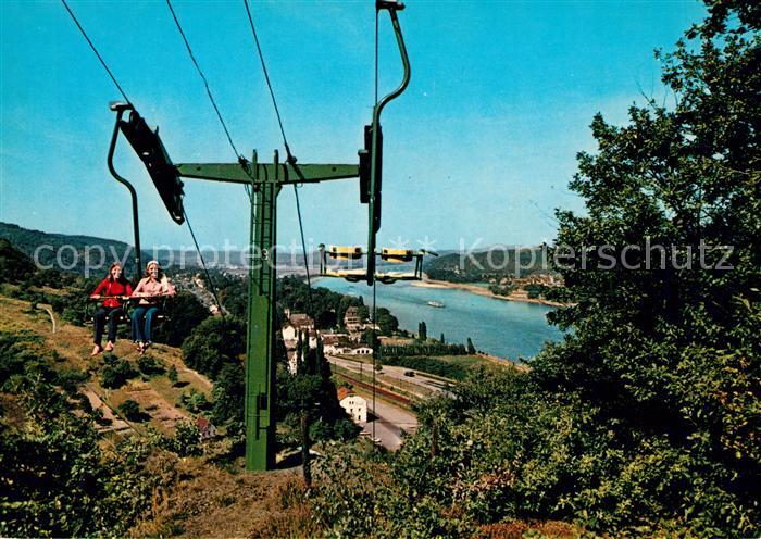 Bad Breisig Seilbahn zur Burg Rheineck Panorama Blick ins Rheintal