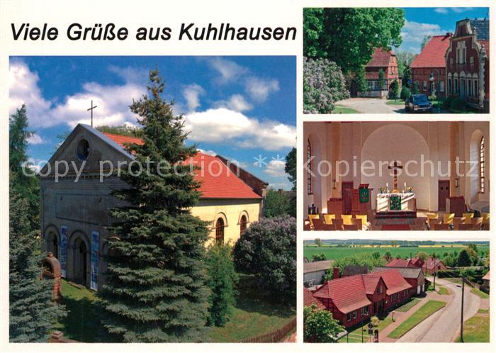 Kuhlhausen Kirche Innenansicht Ortsmotive MB Karte 125 Bild und Heimat