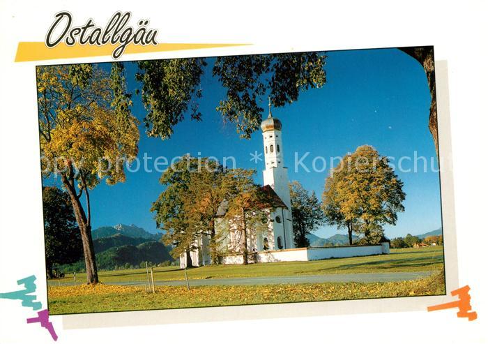 Schwangau Wallfahrtskirche St Koloman Herbststimmung
