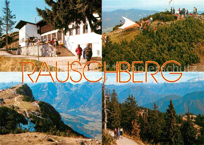 Ruhpolding Rauschberg Gipfel Berggaststaette Alpenlehrpfad Panoramablick Alpen