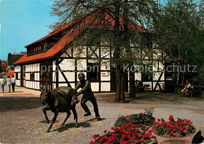 Bad Sassendorf Esel am Trinkbrunnen Plastik