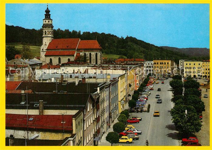 Tittmoning Salzach Stadtbild mit Kirche
