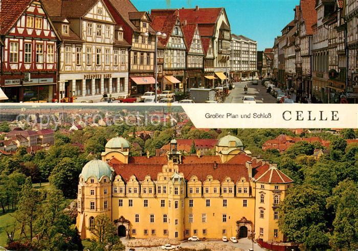 Celle Niedersachsen Grosser Plan Altstadt Fachwerkhaeuser Schloss