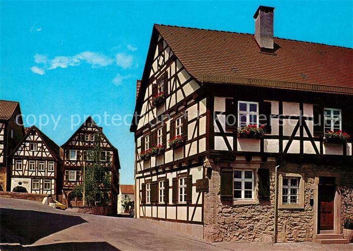 Marbach Neckar Schillers Geburtshaus Fachwerkhaeuser