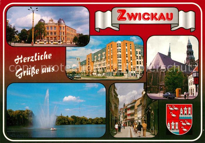 Zwickau Sachsen Georgenmuseum Hotel Wohnhaus Leipziger Strasse Schwanenteich Pla