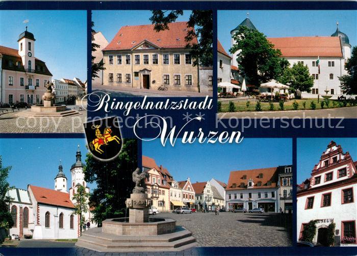 Wurzen Sachsen Rathaus Geburtshaus Joachim Ringelnatz Hotel Restaurant Schloss W