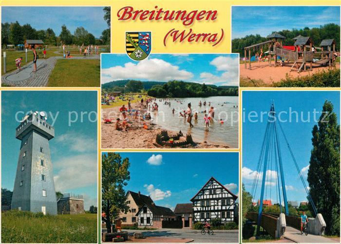 Breitungen Werra Naherholungszentrum Kiessee Markt Werrabruecke Aussichtsturm Pl