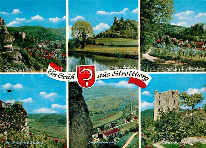 Streitberg Oberfranken Panorama Ruine Neideck Streitburg Burgruine Jugendherberg