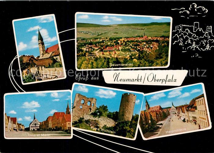 Neumarkt Oberpfalz Kirche Panorama Markt Ruine Wolfstein Hauptstrasse