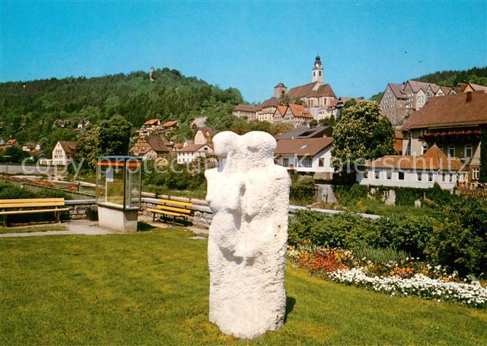 Horb Neckar Teilansicht Park Skulptur