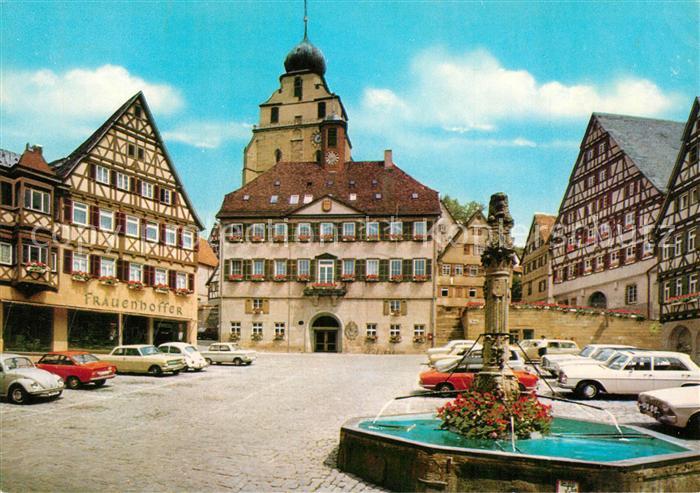Herrenberg Wuerttemberg Marktplatz Brunnen