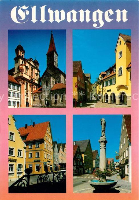 Ellwangen Jagst Kirche Arkaden Brunnen