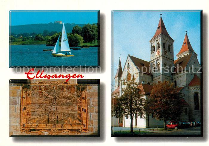Ellwangen Jagst Segelpartie Sonnenuhr Kirche