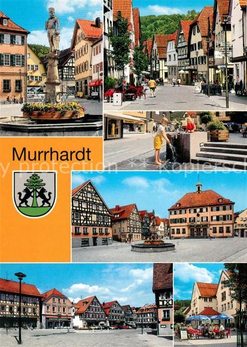Murrhardt Brunnen Strassenpartien Rathaus Marktplatz