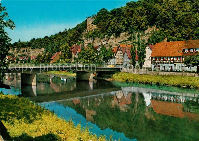 Muehlacker Partie an der Enz mit Burgruine