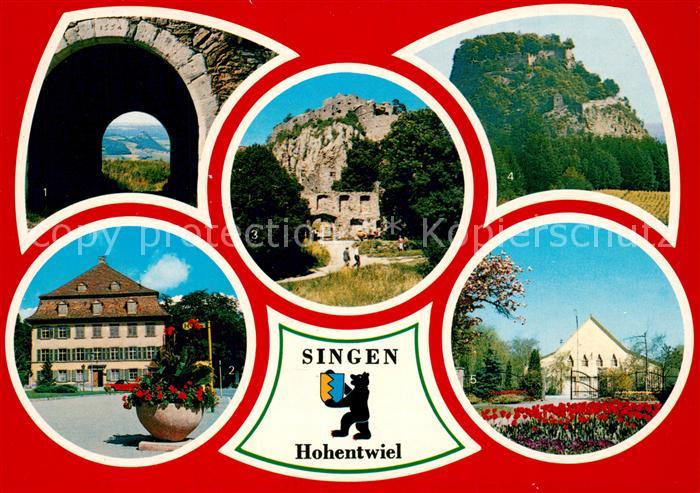 Singen Hohentwiel Ruinendurchblick Schloss des Grafen von Enzenberg Karlsbastion