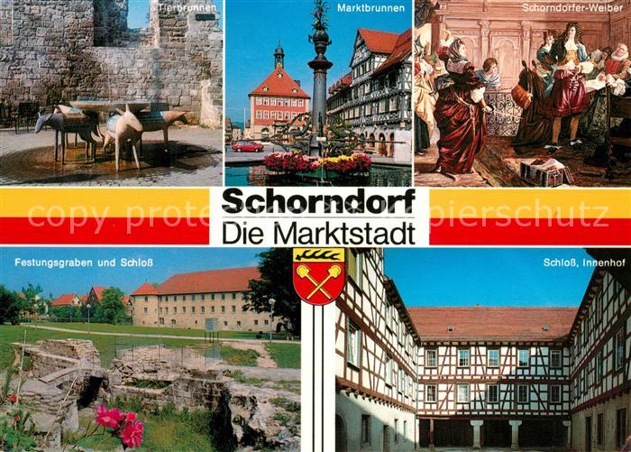 Schorndorf Wuerttemberg Tierbrunnen Marktbrunnen Schorndorfer Weiber Schloss Inn