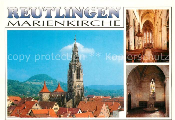 Reutlingen BW Teilansicht Kirche Inneres